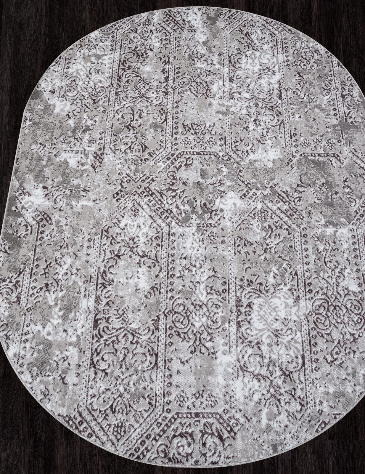 Ковер Merinos Silver F390-OVAL-GRAY (1x2) — фото 4