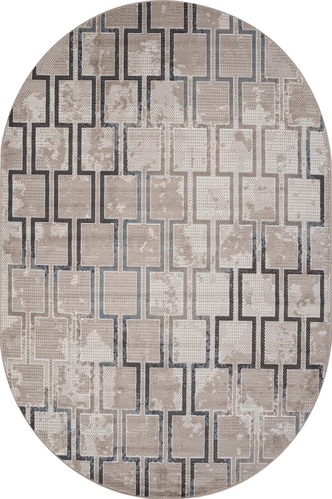 Ковер Merinos Sierra F353-OVAL-BEIGE-BLUE (2x3)