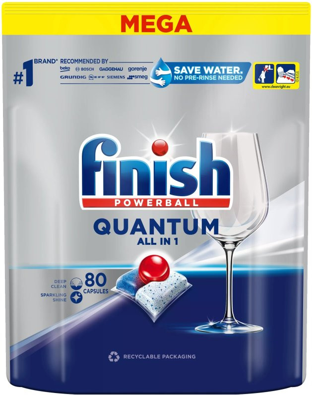 Капсулы для посудомоечных машин Finish Powerball Quantum (80шт) — фото 2
