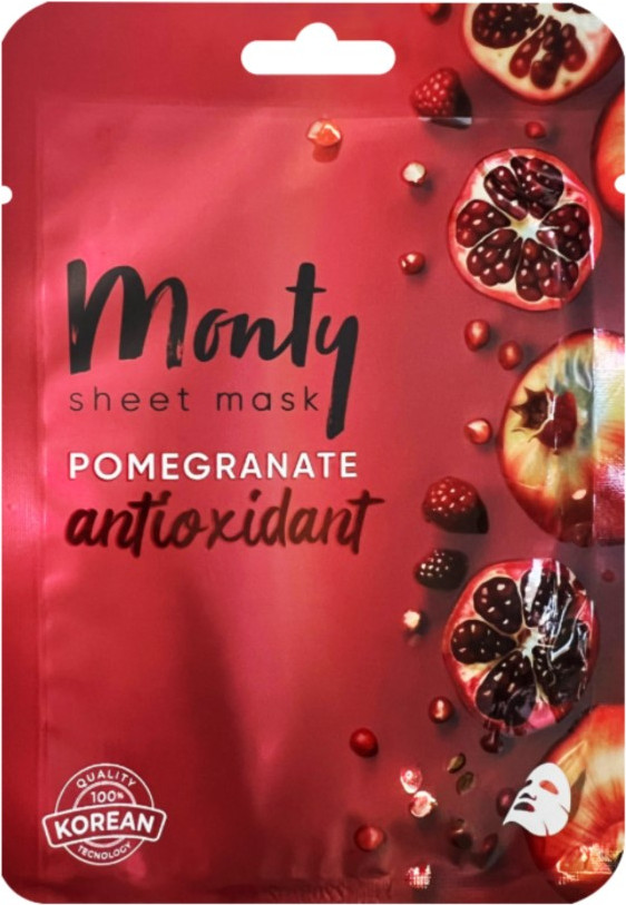 Маска для лица тканевая Monty Гранат (25мл)