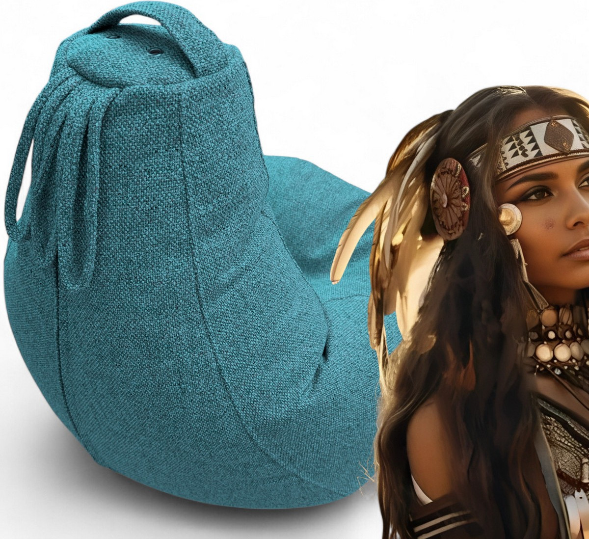 Кресло-мешок BeanBag Груша XXXXL / GVP-140x100-06 (рогожка 06 Breeze) — фото 5
