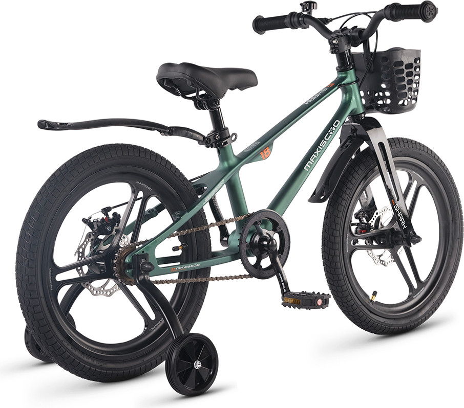 Детский велосипед Maxiscoo Shark Pro 18 2026 / MSC-SH1851P (зеленый матовый, разобранный, в коробке) — фото 4