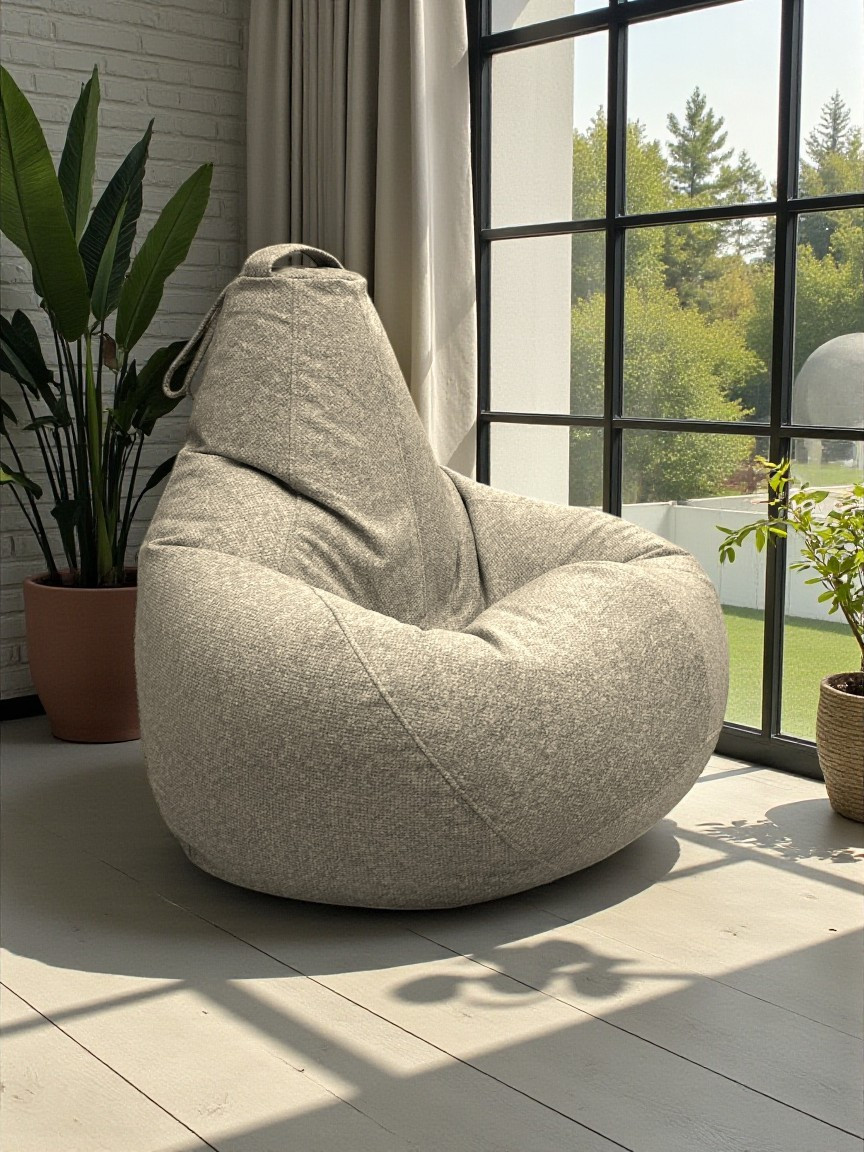 Кресло-мешок BeanBag Груша XXXXL / GVP-140x100 (микровелюр 1 Cream) — фото 6