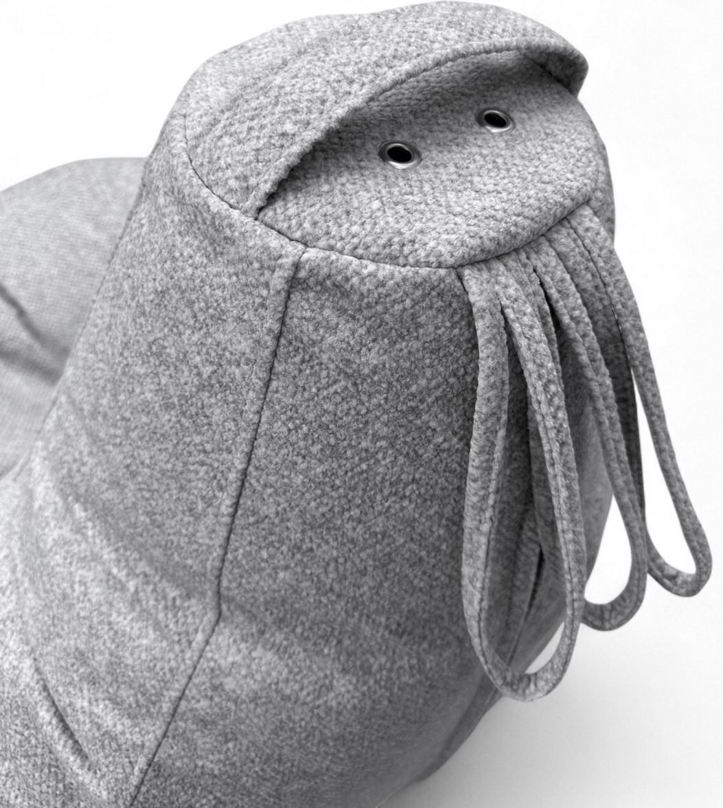 Кресло-мешок BeanBag Груша XXXXL / GVP-140x100 (микровелюр 6 Silver) — фото 2
