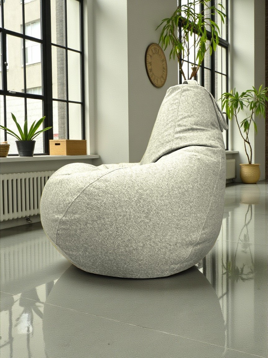 Кресло-мешок BeanBag Груша XXL / GVP-125x85 (микровелюр 15 White) — фото 5