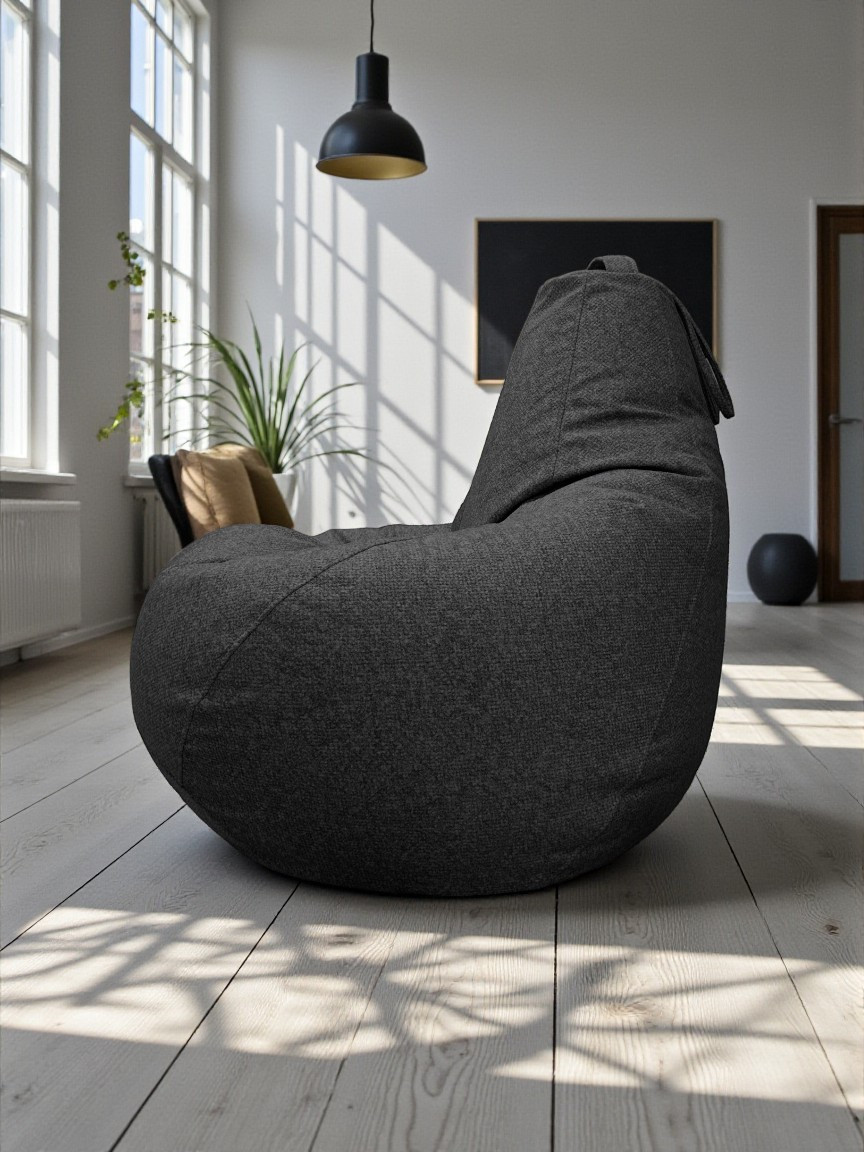 Кресло-мешок BeanBag Груша Царский / GVP-160x110 (микровелюр 9 Dark Grey) — фото 5