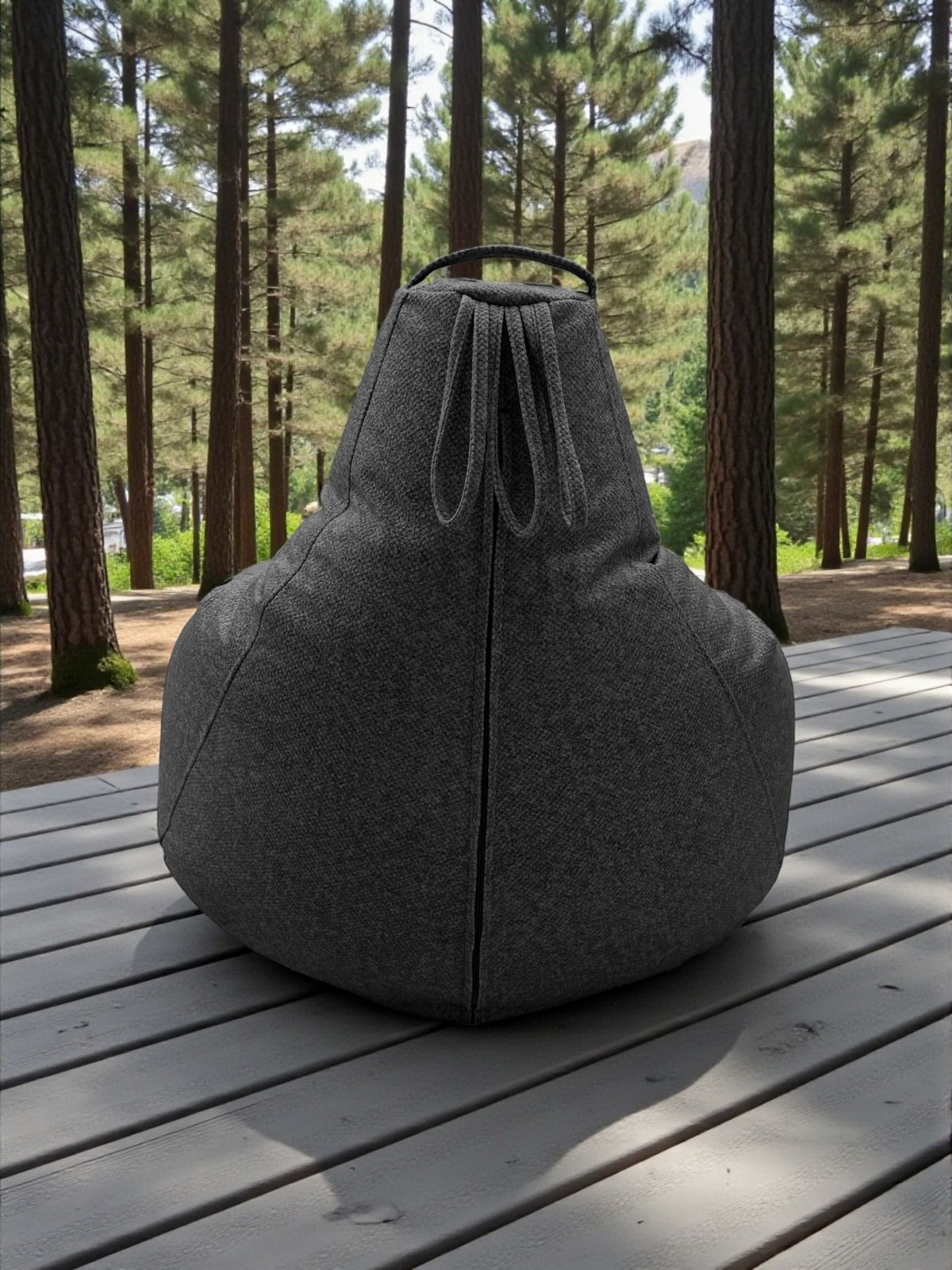 Кресло-мешок BeanBag Груша Царский / GVP-160x110 (микровелюр 9 Dark Grey) — фото 6
