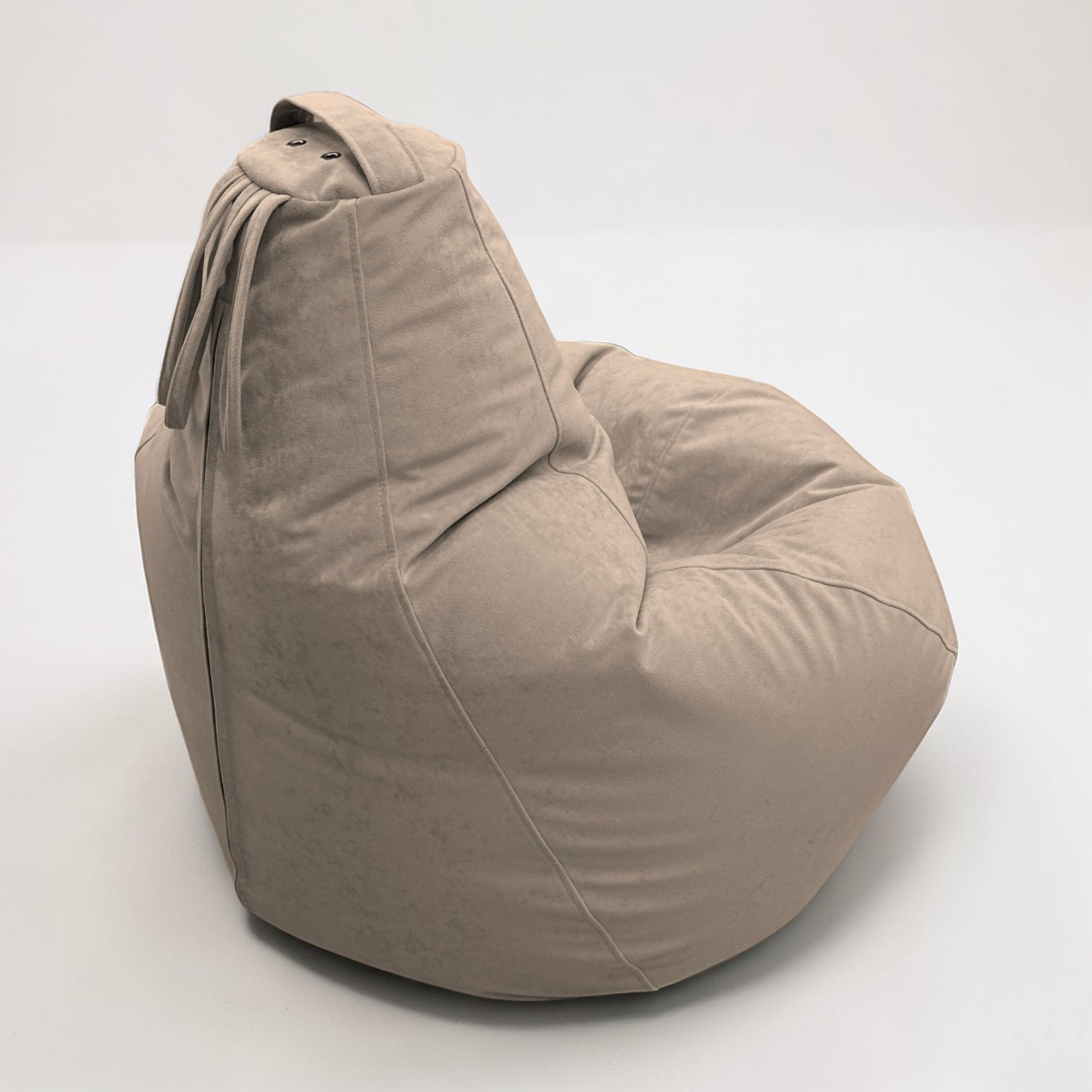 Кресло-мешок BeanBag Груша XXXL / GVPZ-130x95 (искусственная замша 2 Beige) — фото 6