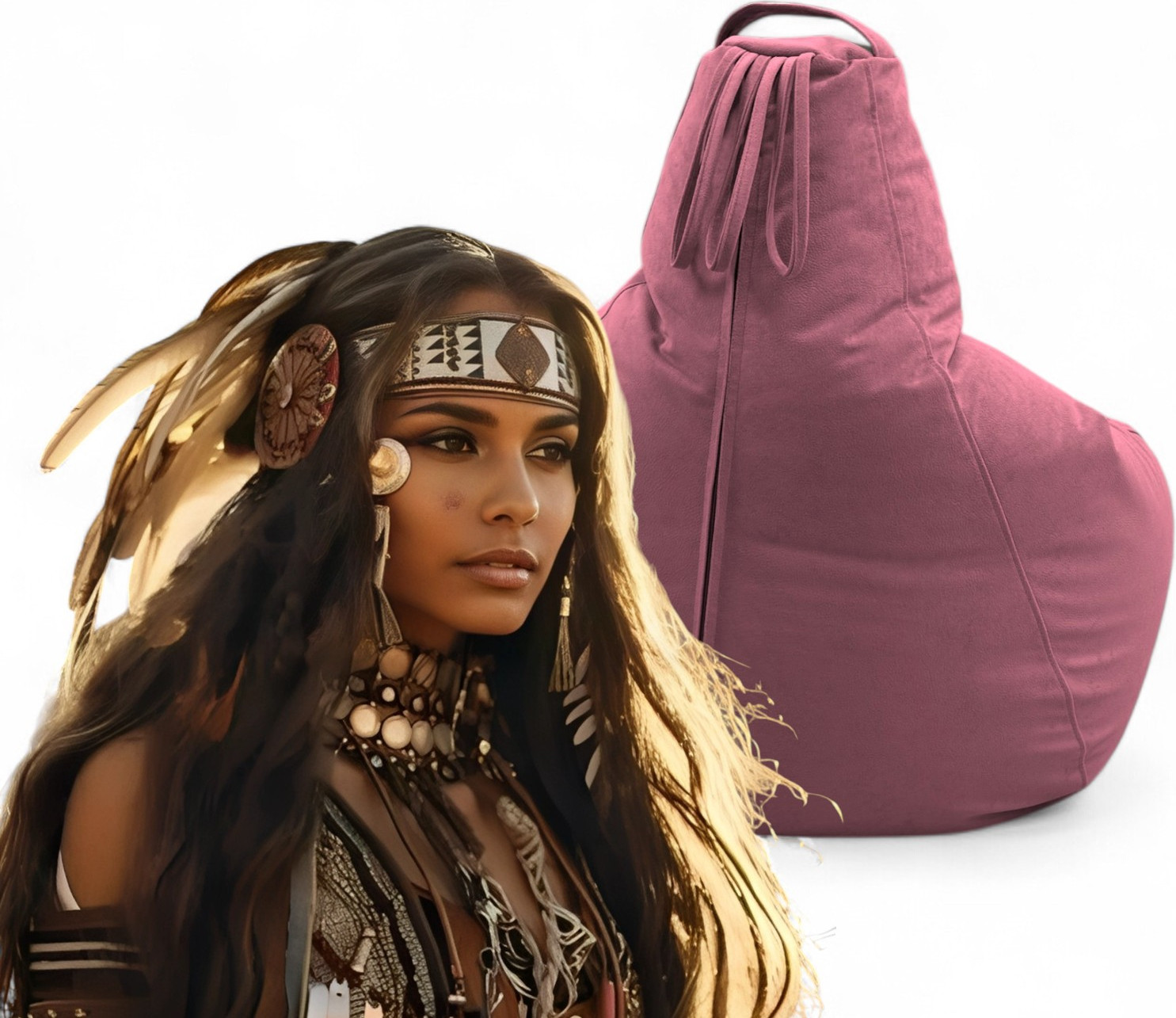 Кресло-мешок BeanBag Груша XXXL / GVPZ-130x95 (искусственная замша 7 Pink) — фото 6