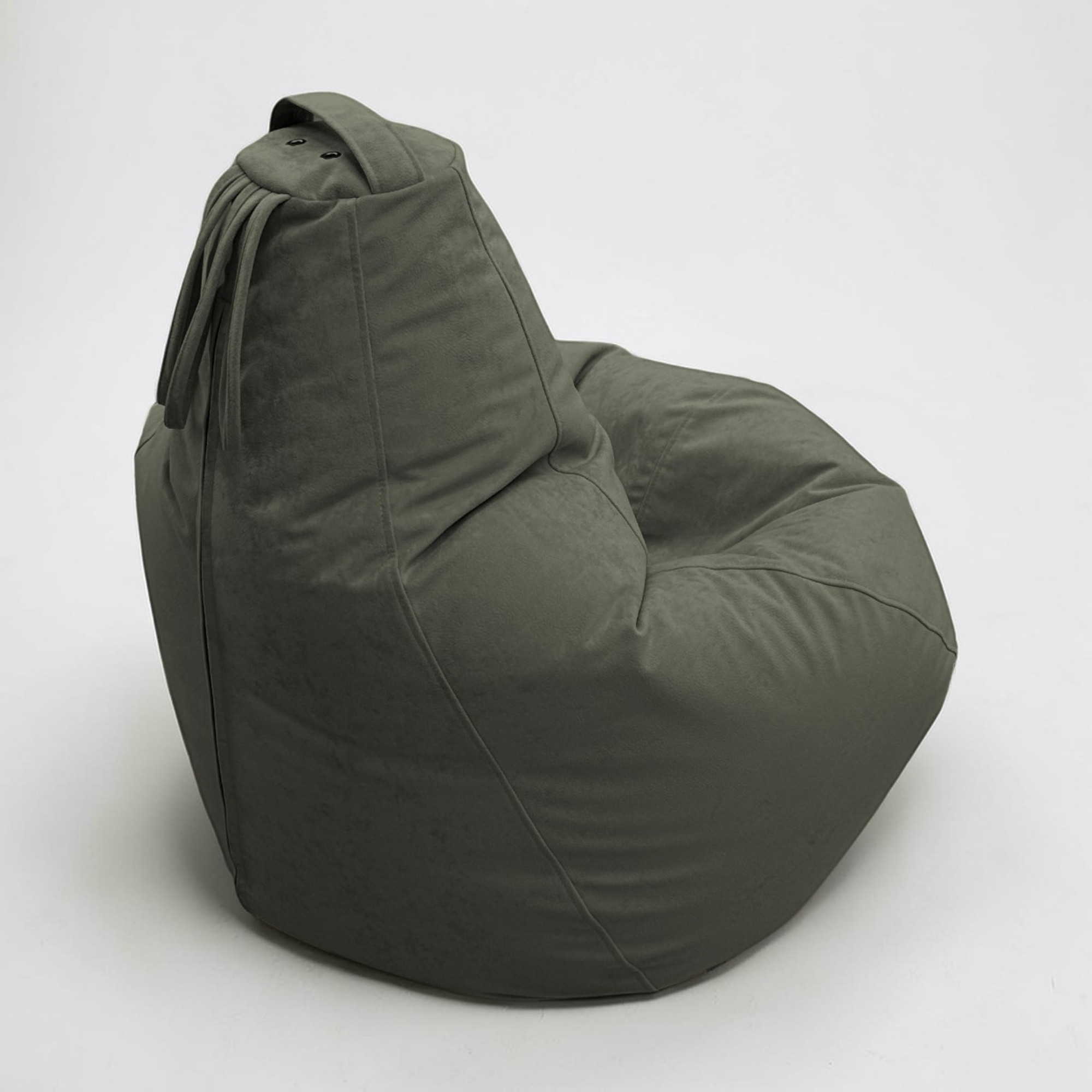 Кресло-мешок BeanBag Груша XXXL / GVPZ-130x95 (искусственная замша 14 Dark Green) — фото 4
