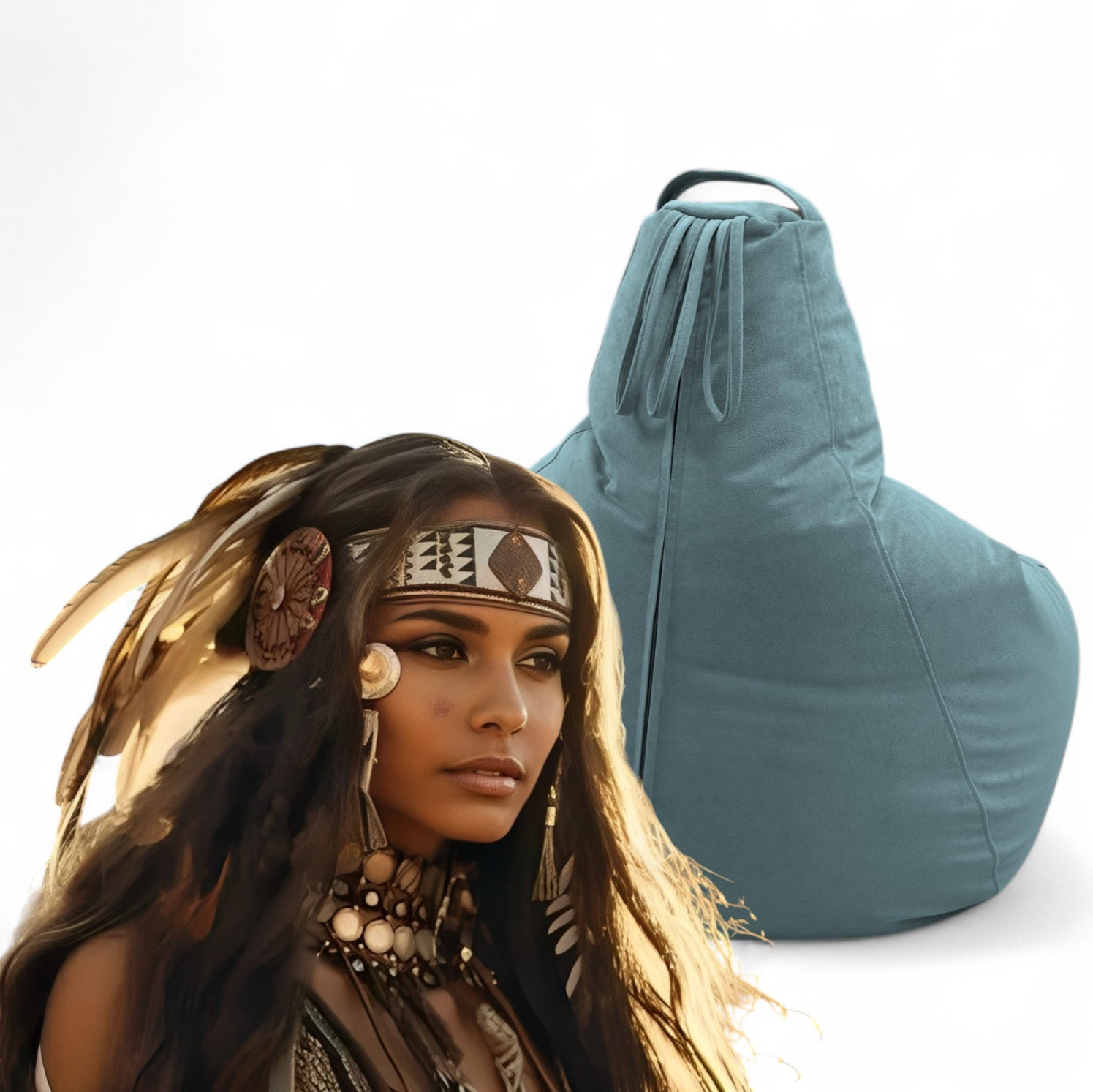Кресло-мешок BeanBag Груша XXXL / GVPZ-130x95 (искусственная замша 15 Mint) — фото 6