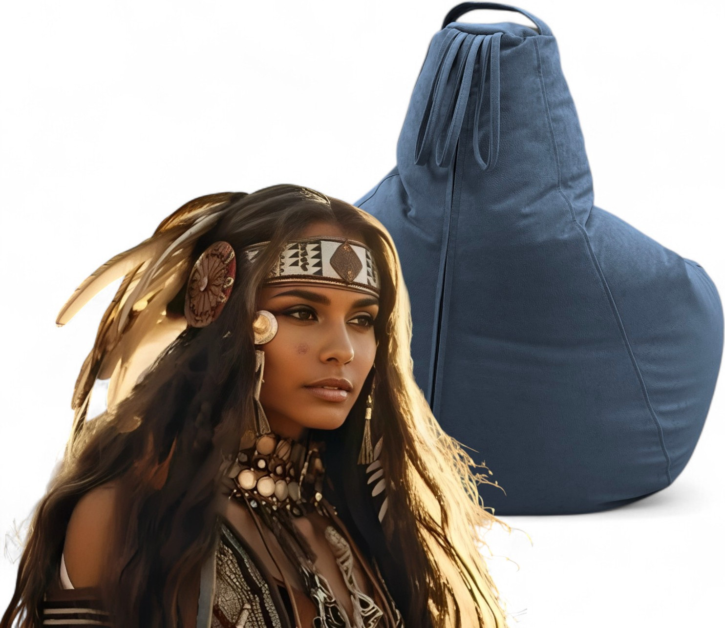 Кресло-мешок BeanBag Груша XXXL / GVPZ-130x95 (искусственная замша 18 Denim) — фото 6