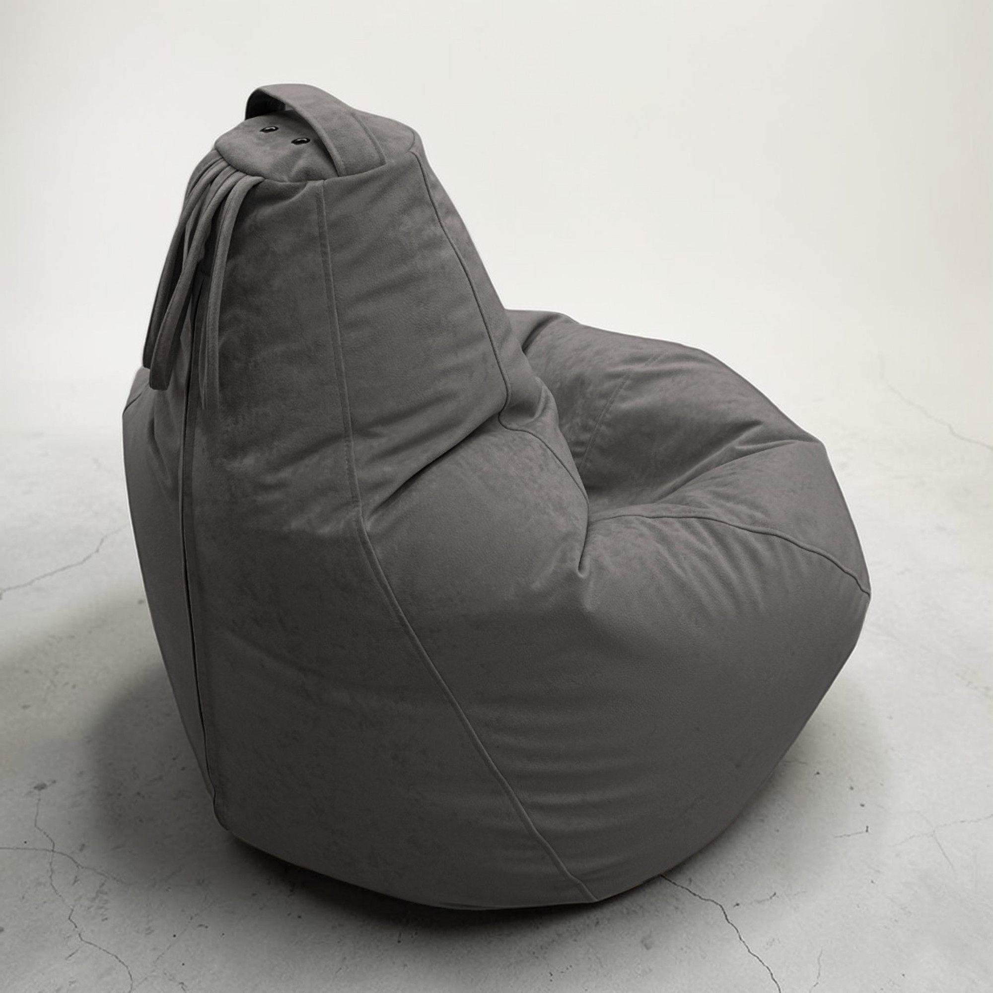 Кресло-мешок BeanBag Груша XXXL / GVPZ-130x95 (искусственная замша 20 Grey) — фото 6