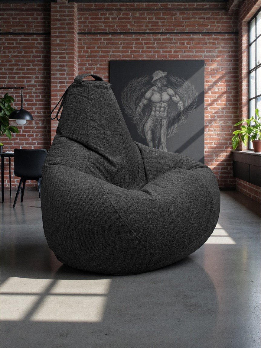 Кресло-мешок BeanBag Груша XXL / GVP-125x85 (микровелюр 9 Dark Grey) — фото 6