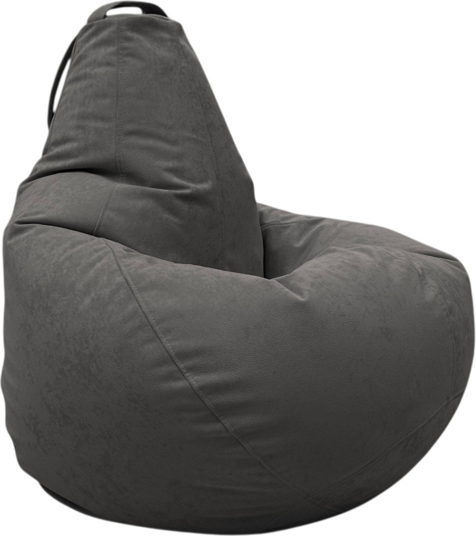 Кресло-мешок BeanBag Груша Царский / GVPZ-160x110 (искусственная замша 20 Grey)