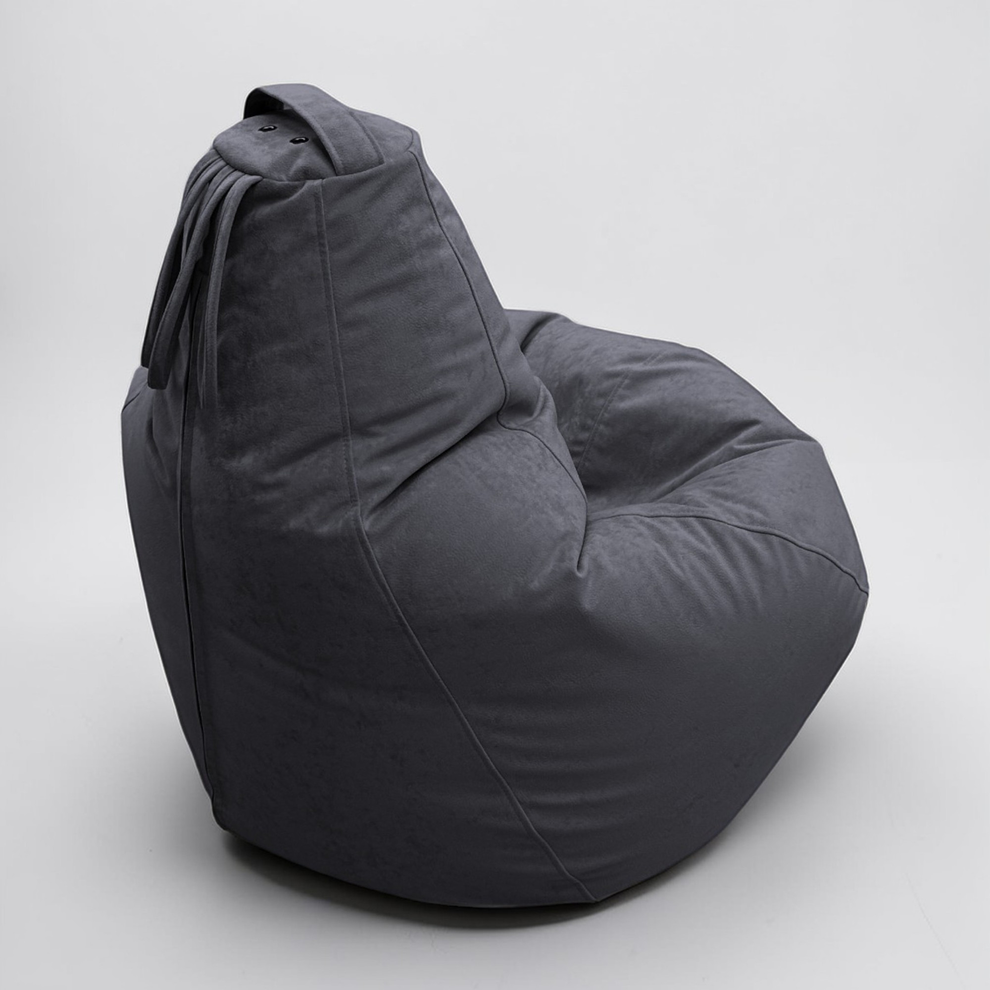 Кресло-мешок BeanBag Груша Царский / GVPZ-160x110 (искусственная замша 21 Graphite) — фото 4