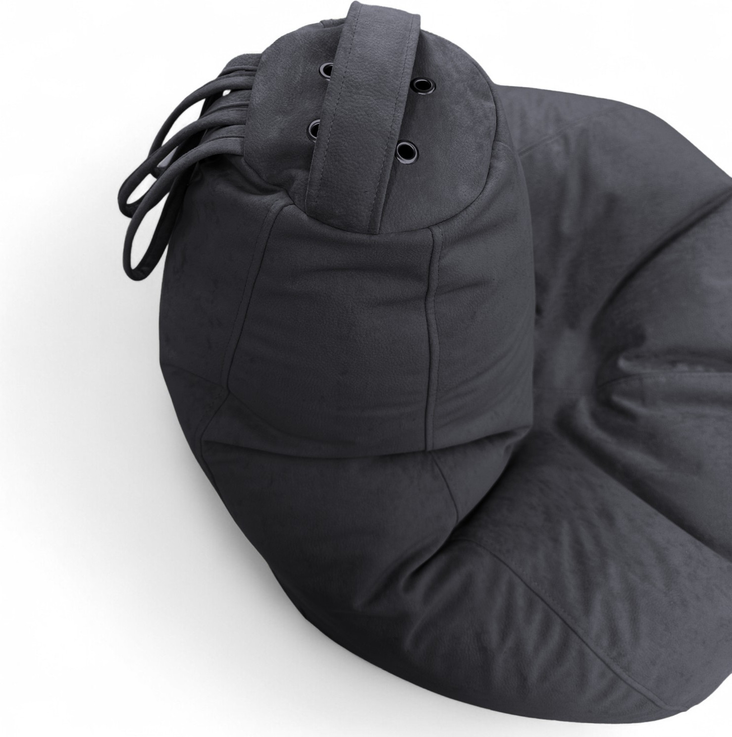 Кресло-мешок BeanBag Груша Царский / GVPZ-160x110 (искусственная замша 21 Graphite) — фото 5
