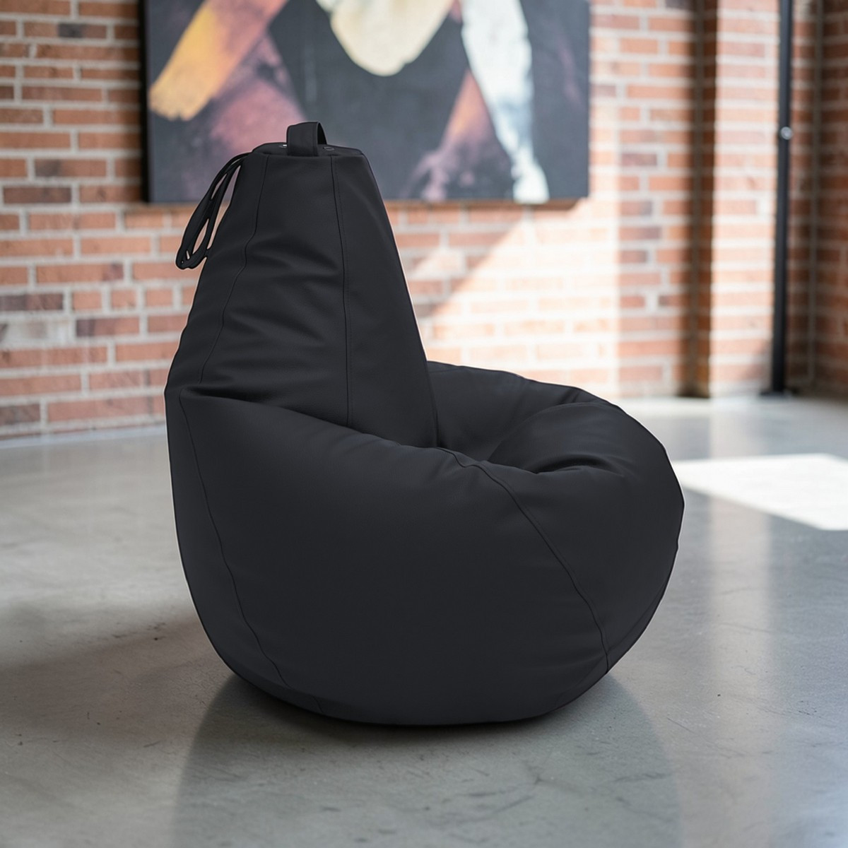 Кресло-мешок BeanBag Груша XXXXL / GVPK-140x100 (искусственная кожа 880 Dark Shadow) — фото 6