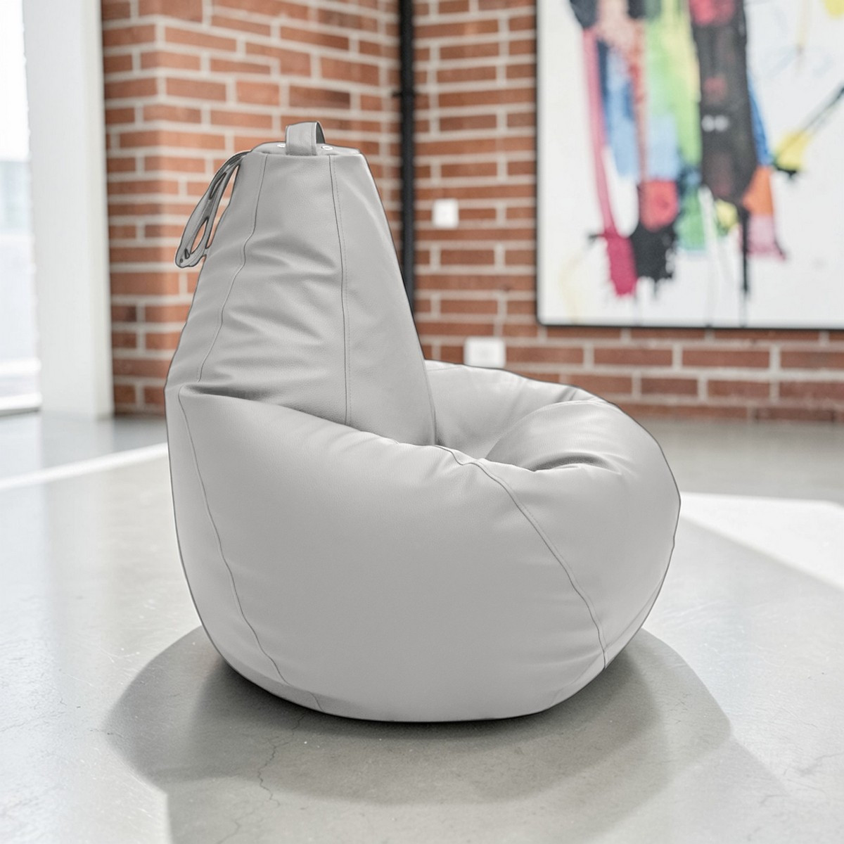 Кресло-мешок BeanBag Груша Царский / GVPK-160x110 (искусственная кожа 281 Cloud Dancer) — фото 6