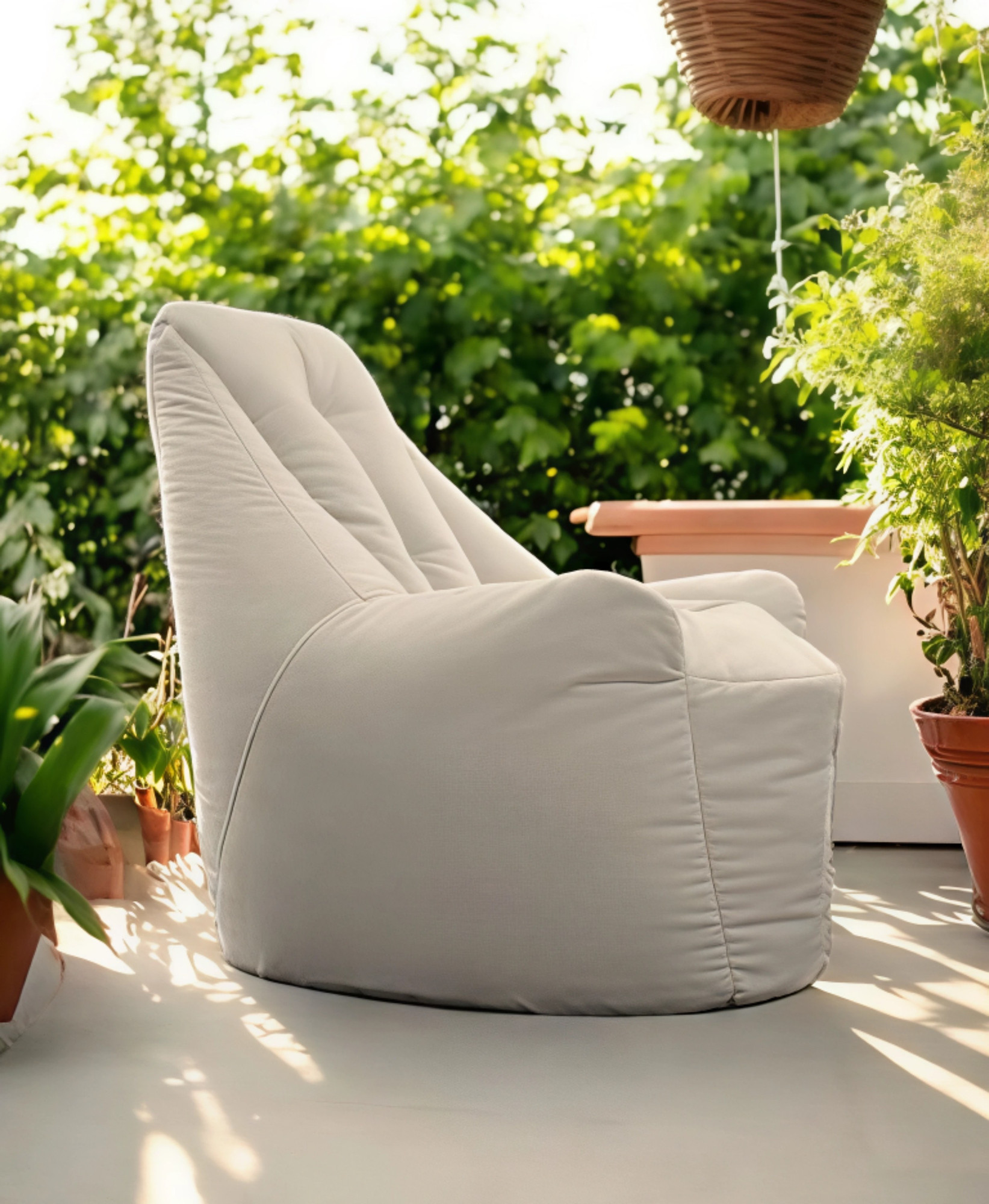 Кресло-мешок BeanBag Бенджамин / B-85x90-L (микровелюр латте) — фото 3