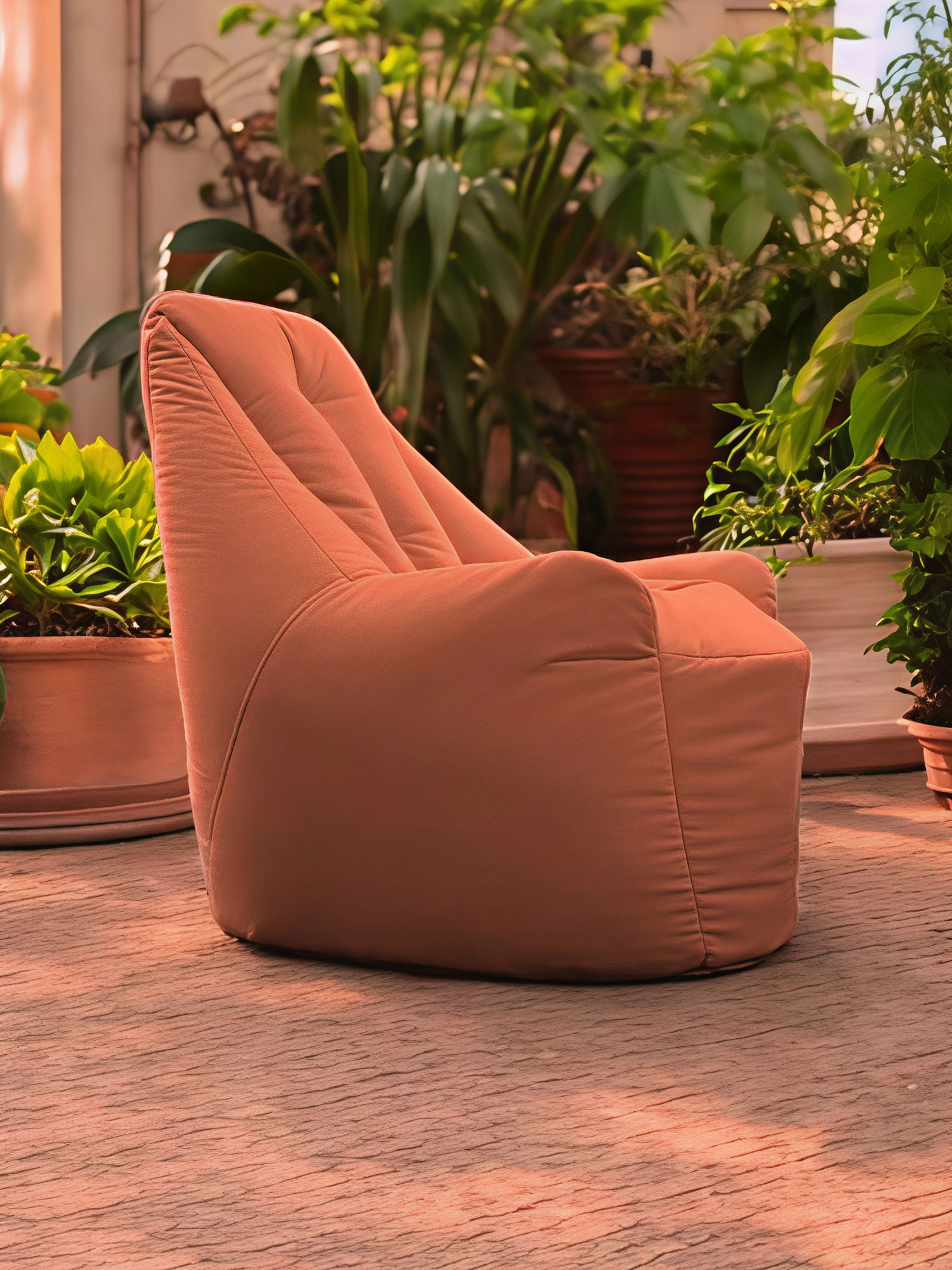 Кресло-мешок BeanBag Бенджамин / B-85x90-MO (микровелюр морковь) — фото 3