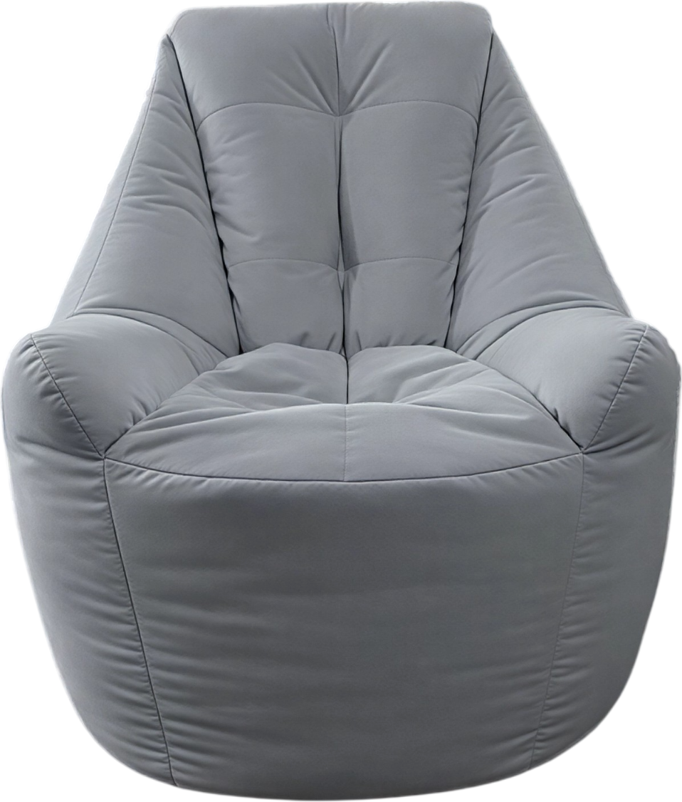 Кресло-мешок BeanBag Бенджамин / B-85x90-ST (микровелюр сталь)