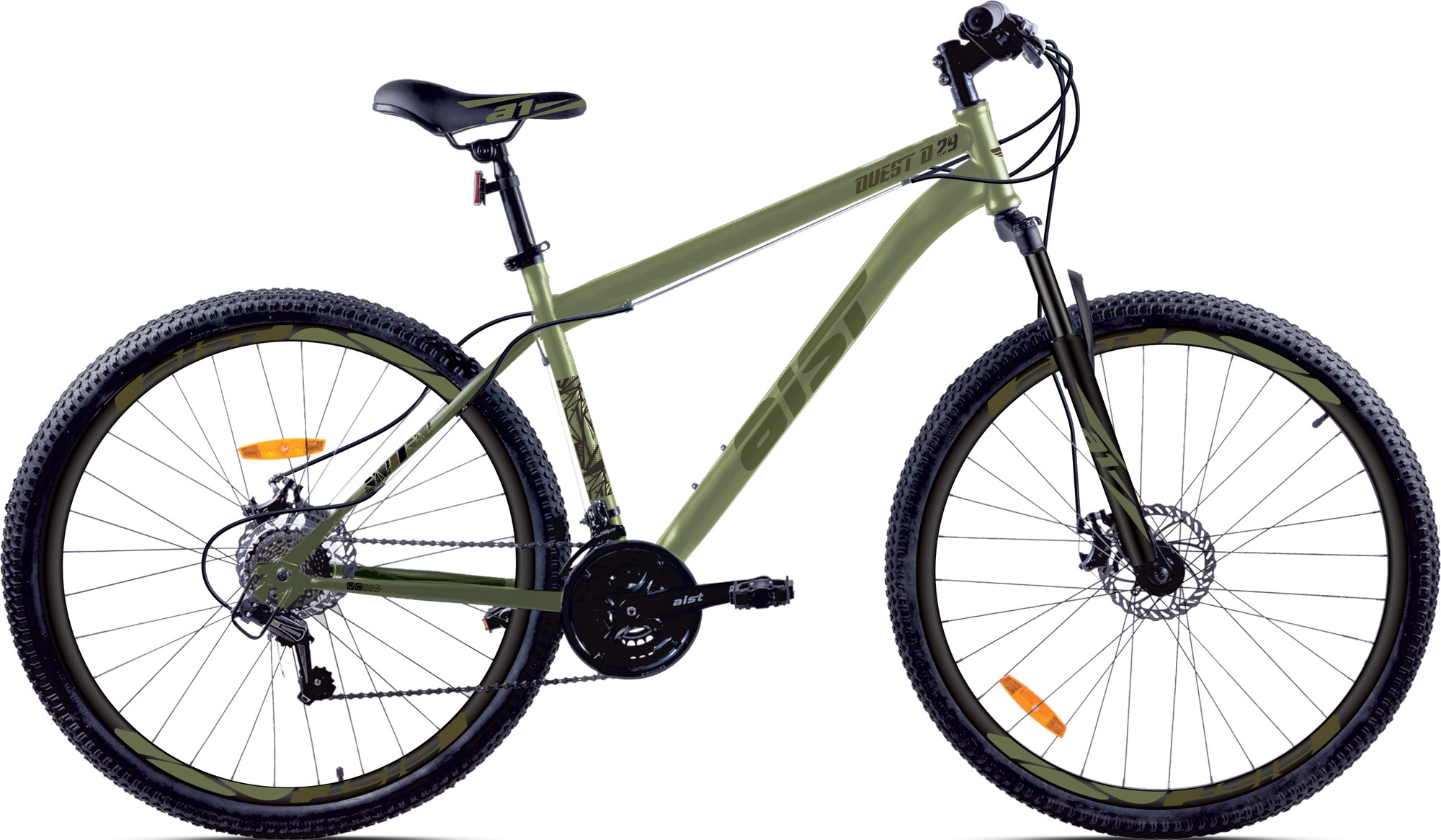 Велосипед AIST Quest Disc 29 2026 (19.5, зеленый, разобранный, в коробке)