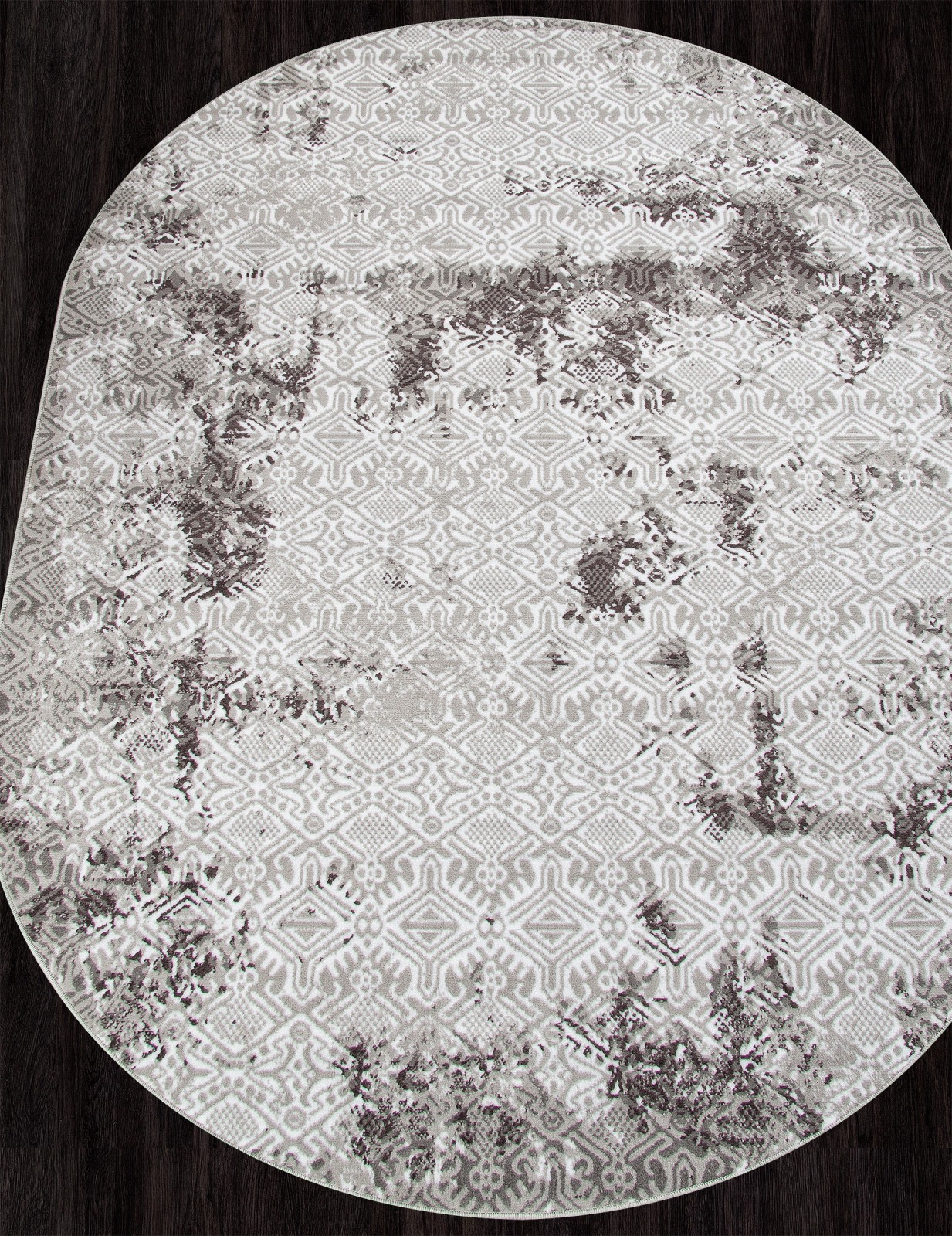Ковер Merinos Silver F392-OVAL-GRAY (1x2) — фото 4