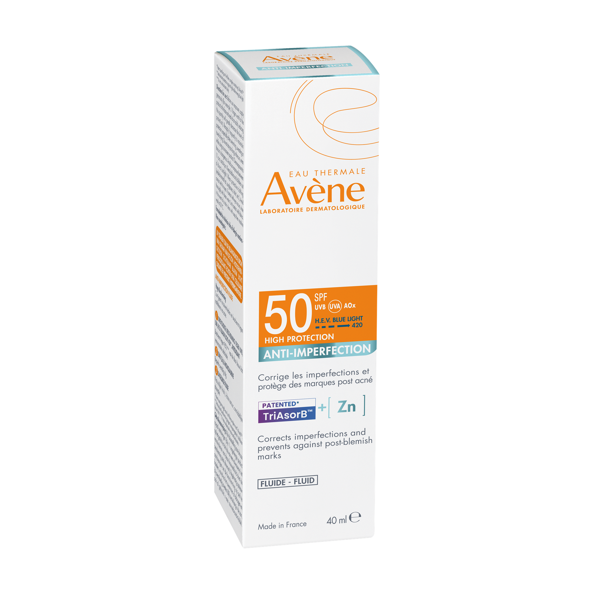 Флюид солнцезащитный Avene Anti-Imperfection SPF50 (40мл) — фото 3