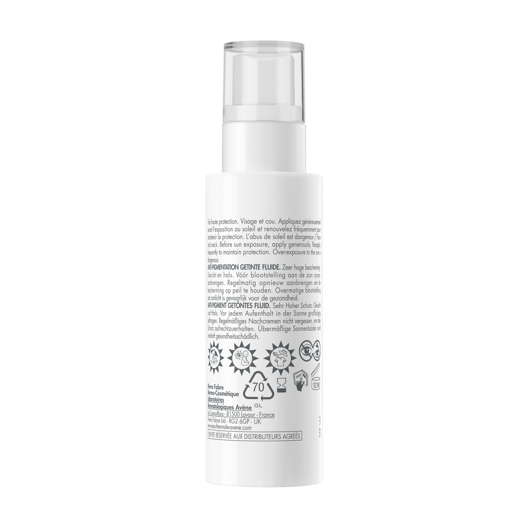 Флюид солнцезащитный Avene Anti-Pigmentation с тоном SPF50+ (40мл) — фото 2