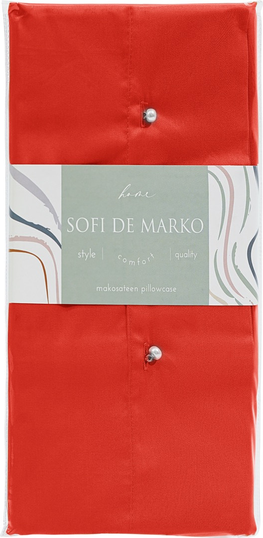 Наволочка Sofi de Marko Premium Mako 50x70 / Нав-Пм-50х70кк (коралловый/красный) — фото 3