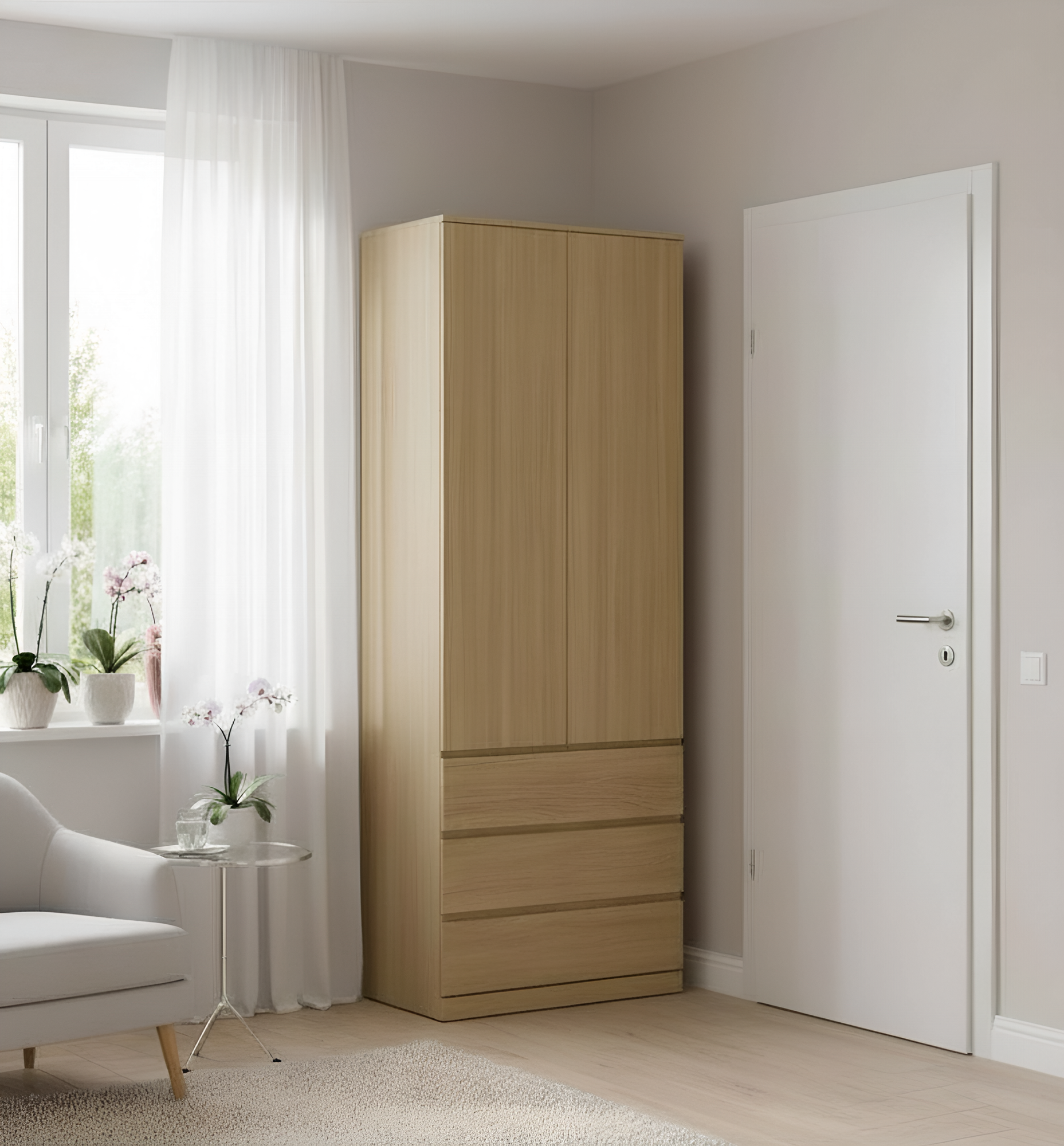 Шкаф Mio Tesoro Варма Стор 80 222х80х57 (дуб скандинавский) — фото 6