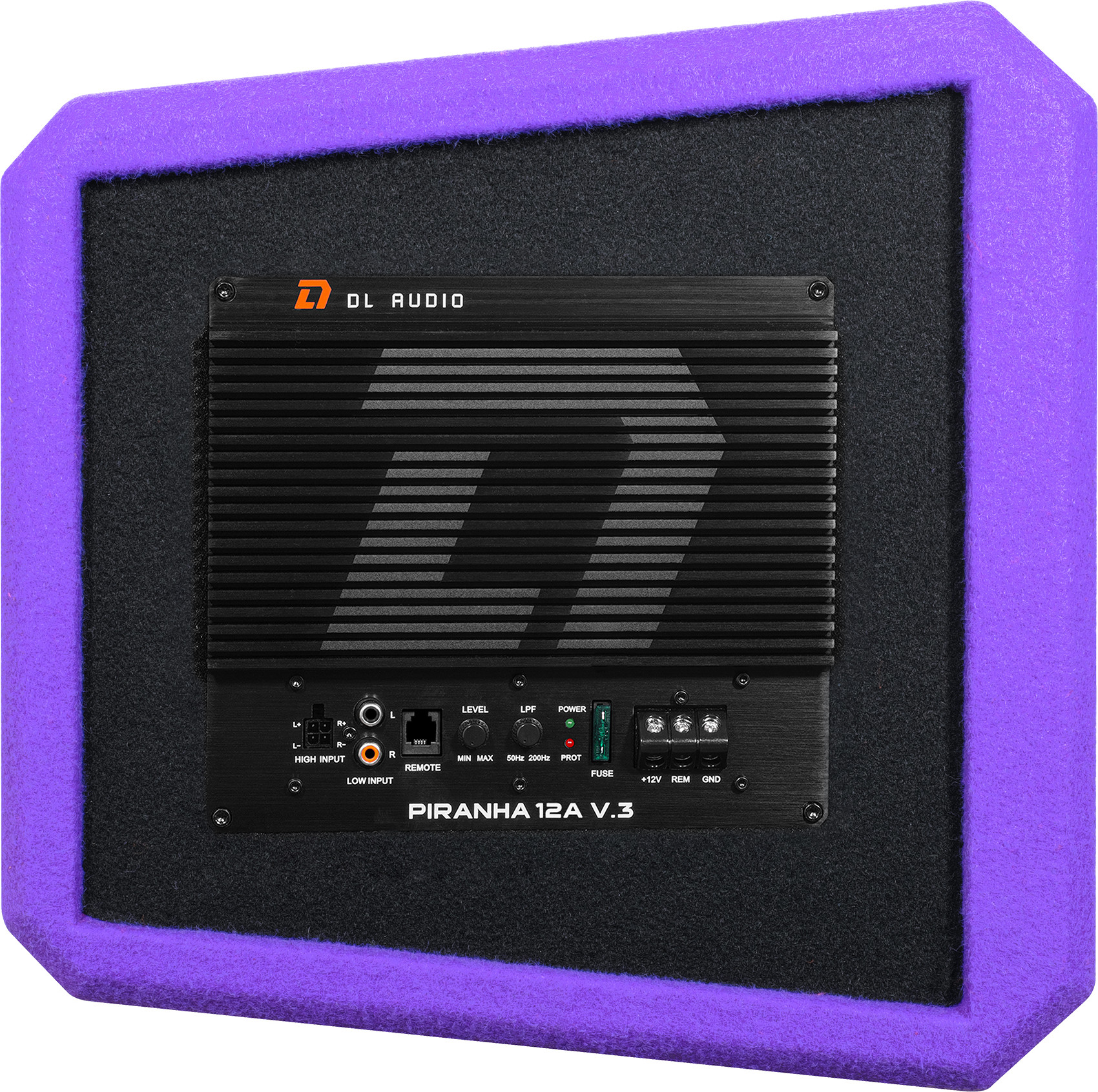 Корпусной активный сабвуфер DL Audio Piranha 12A V3 (фиолетовый) — фото 4