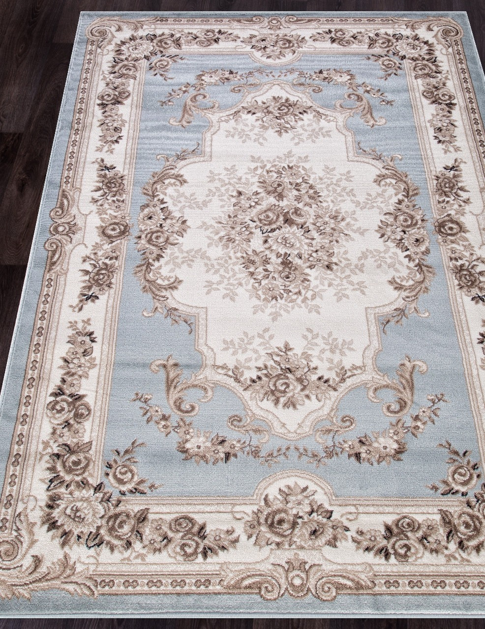 Ковер Merinos Valencia Deluxe 4015-STAN-L.BLUE-BROWN (1.5x2.3) — фото 3