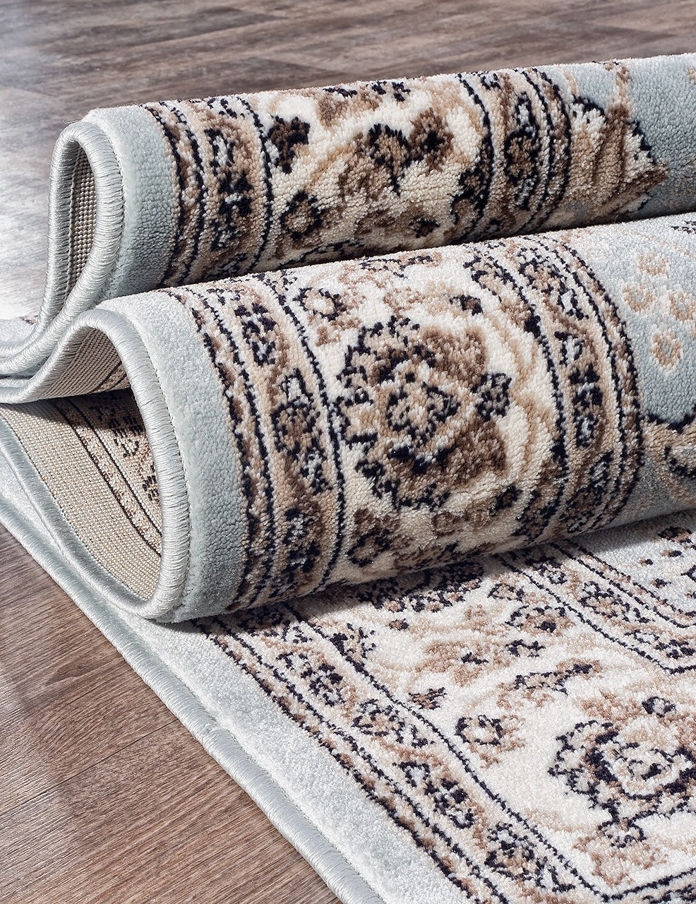 Ковер Merinos Valencia Deluxe d251-STAN-L.BLUE-BROWN (2.5x5) — фото 2