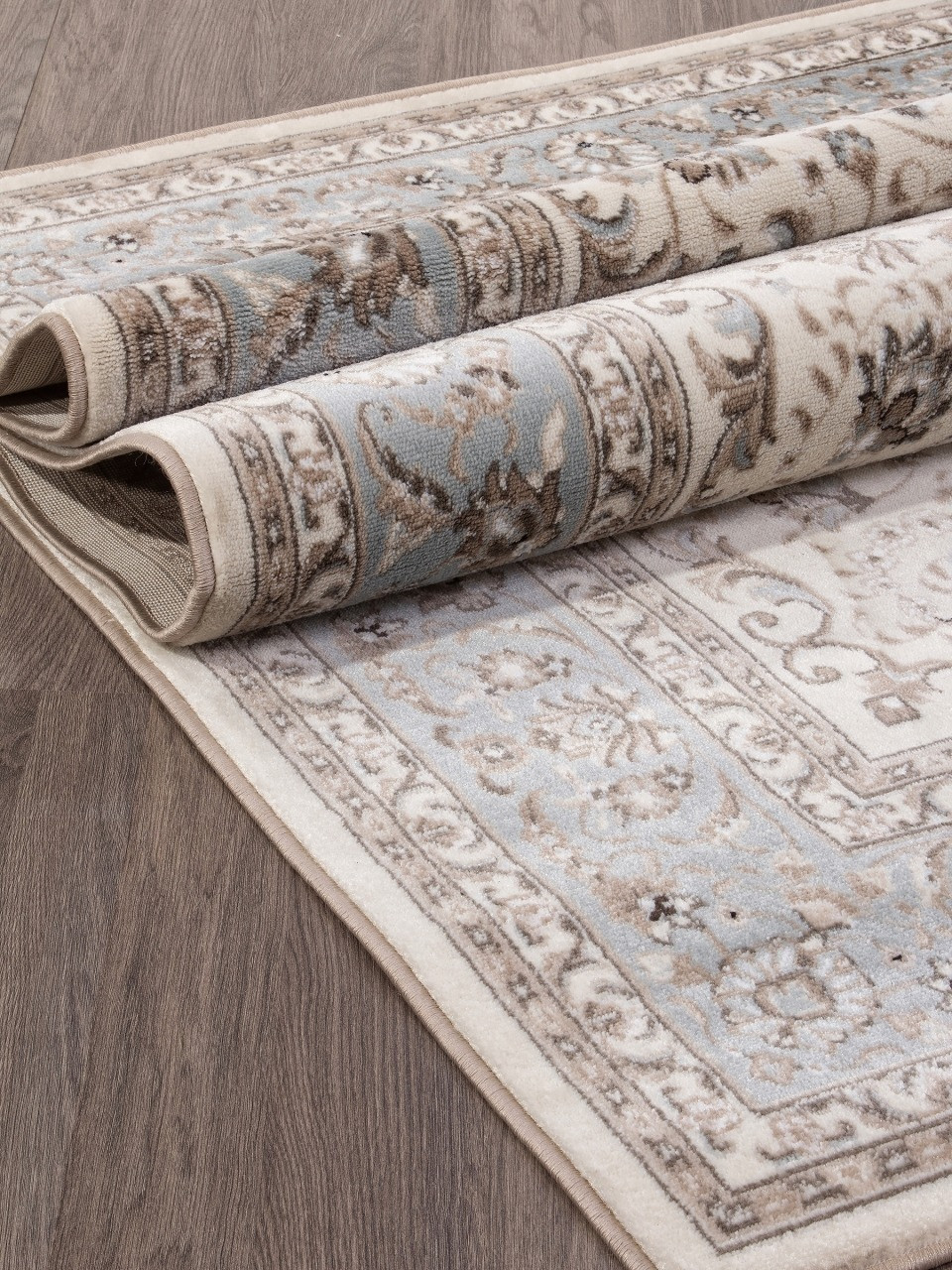 Ковер Merinos Valencia Deluxe F014-STAN-CREAM-L.BLUE (2x5) — фото 3