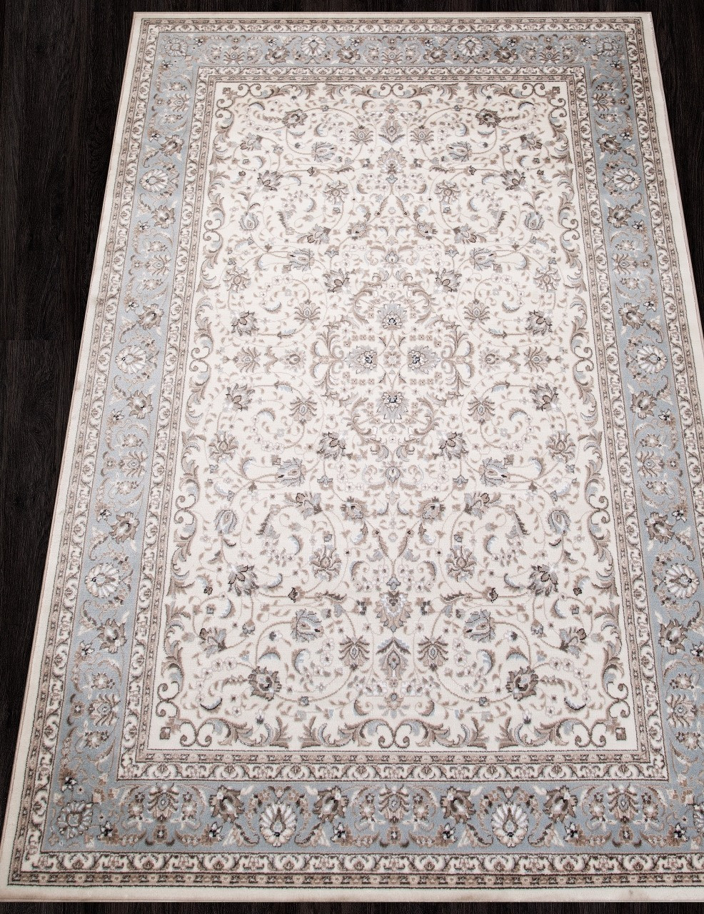 Ковер Merinos Valencia Deluxe F014-STAN-CREAM-L.BLUE (2x5) — фото 4
