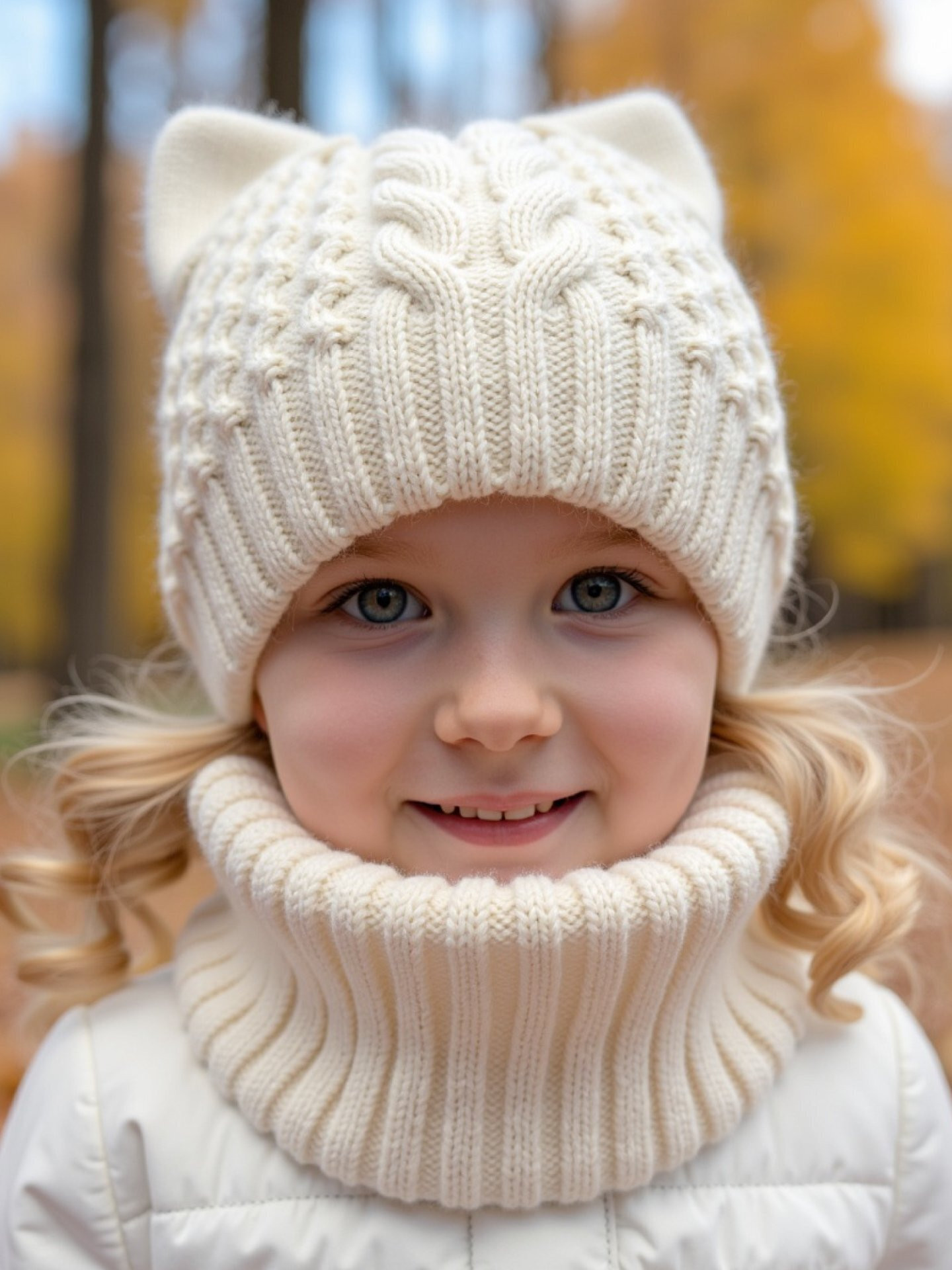 Набор головных уборов детский Amarobaby Charm / AB-OD25-CH16/00-50 (р.50-52, белый) — фото 3