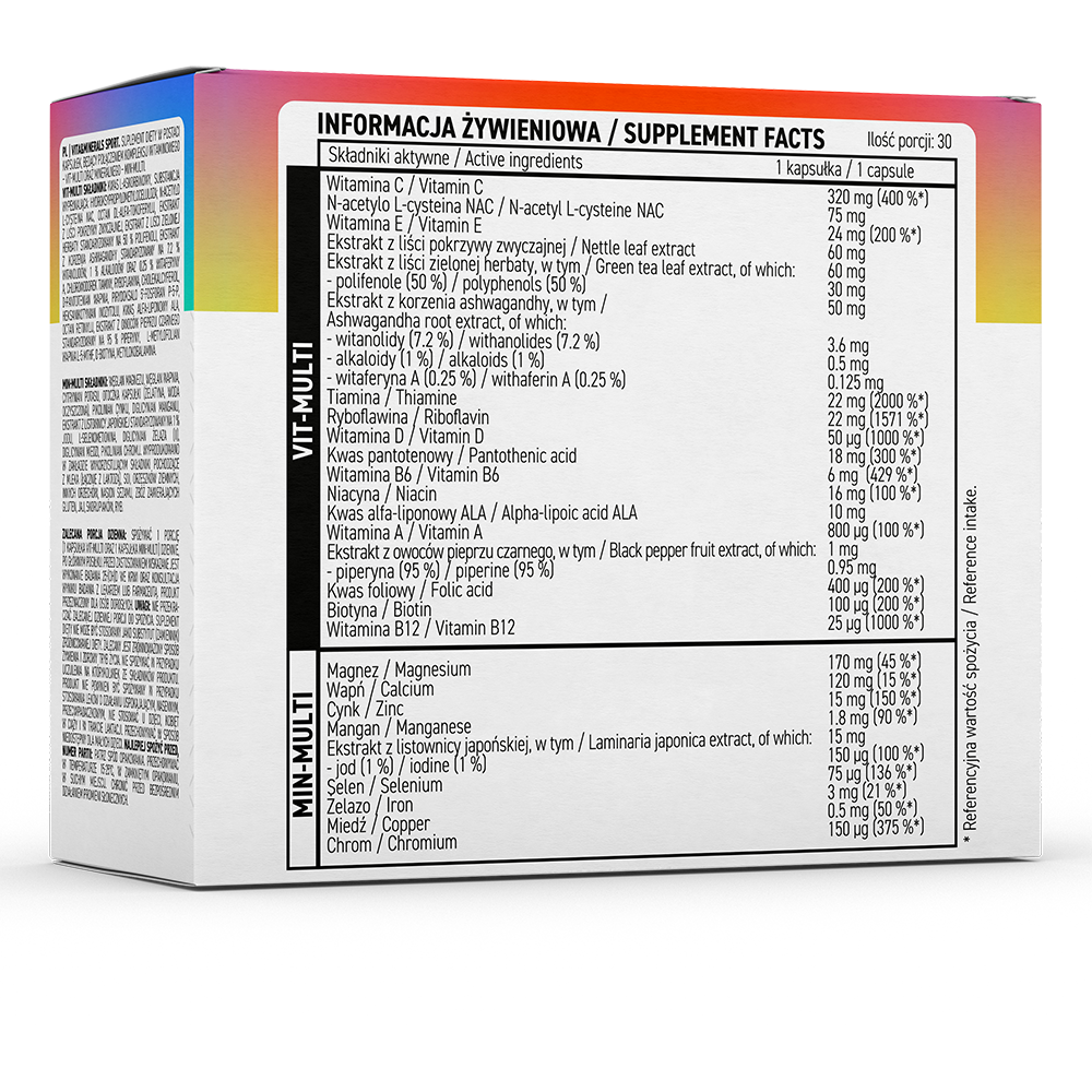 Комплексная пищевая добавка OstroVit Vita&Minerals Sport (60 капсул) — фото 2