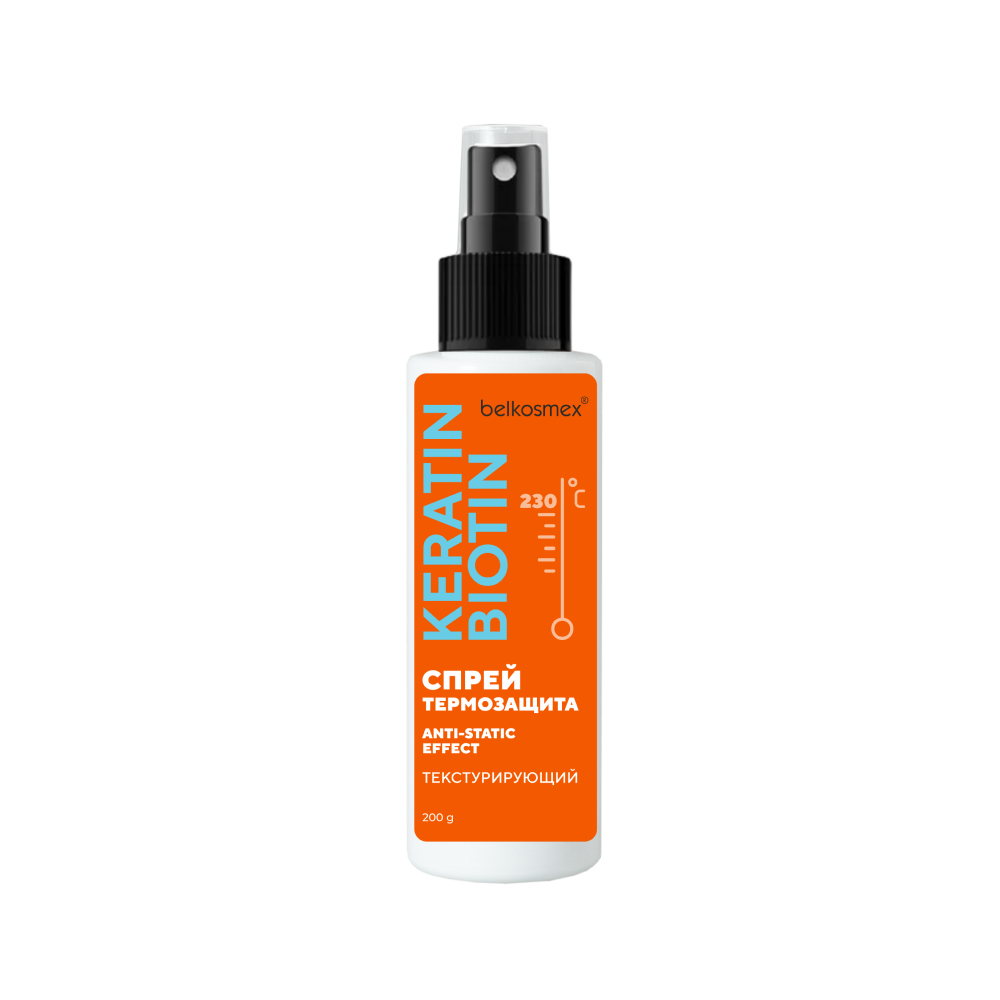 Спрей для волос BelKosmex Keratin Biotin Anti-Static Effect термозащита (200мл)