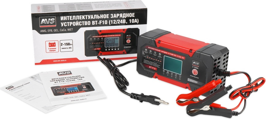 Зарядное устройство для аккумулятора AVS BT-F10 10A 12/24V / A95116S — фото 3