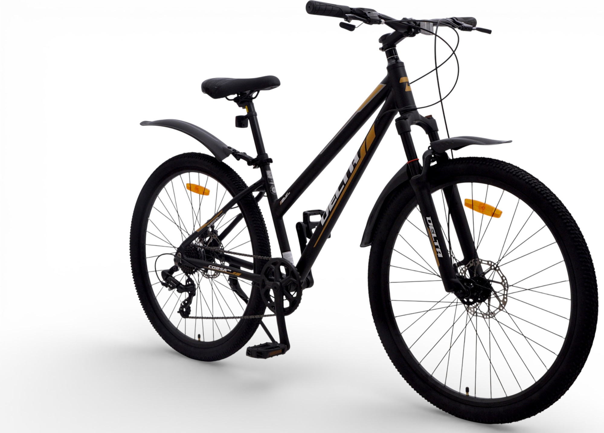 Велосипед DeltA Corsa Pro 27.5 / CORSA PRO27.15.BK-GD (27.5, черный/ золотой) — фото 3