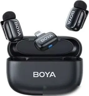 Радиосистема микрофонная BOYA Mini-14 с кейсом Type-C (черный)