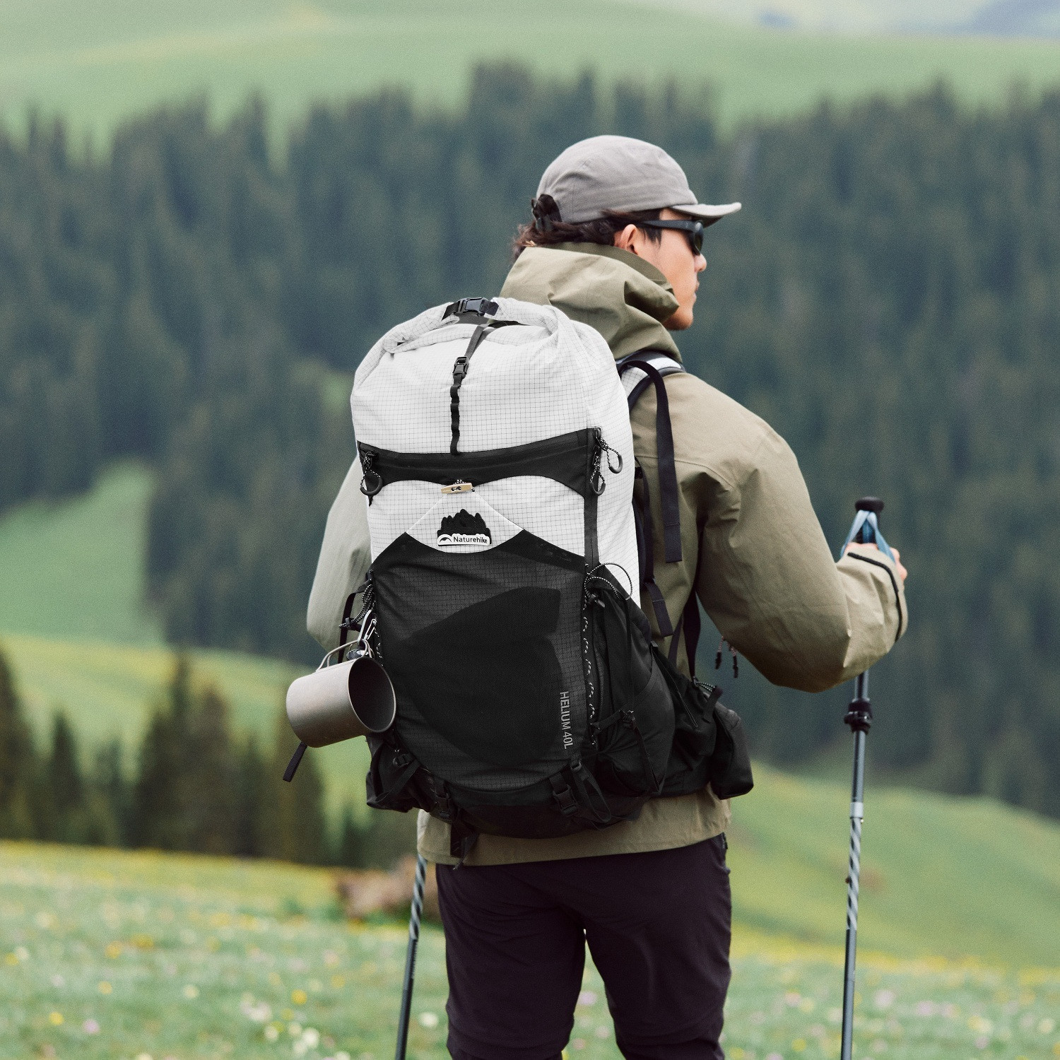 Рюкзак туристический Naturehike Helium Series / CNK2450XB016-WH40LM (M, белый) — фото 6