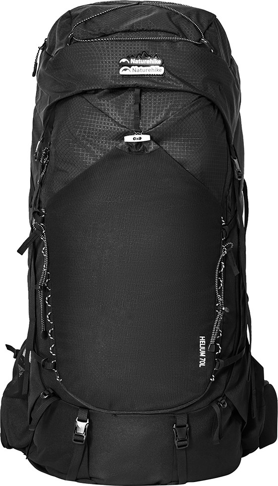 Рюкзак туристический Naturehike Helium Series / CNK2450XB014-B70LM (M, черный) — фото 3