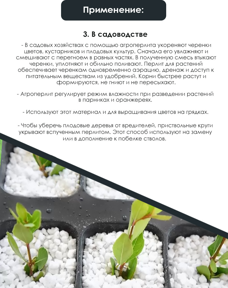 Субстрат GreenTerra Песок перлитовый вспученный М-100 Агроперлит (5л) — фото 4