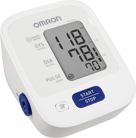 Тонометр Omron M2 Comfort (HEM-7123-ALRU) + адаптер, универсальная манжета — фото 4
