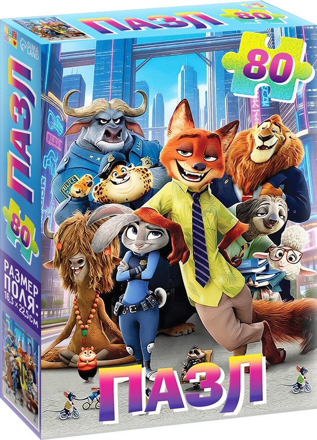Пазл Puzzle Time Дружные зверята / 10963539 (80эл)