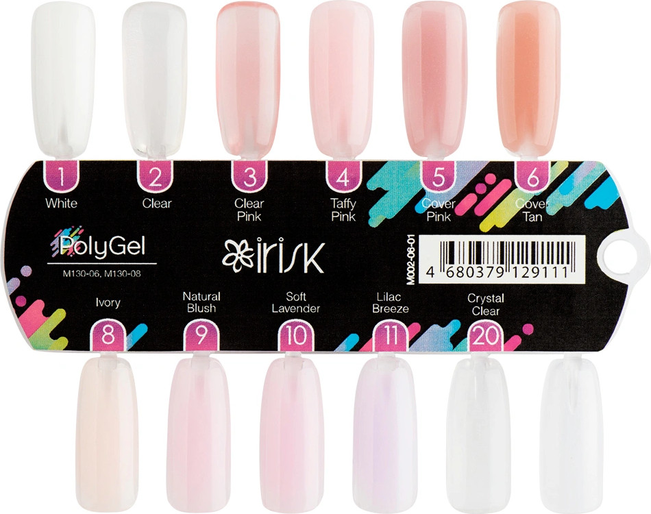 Моделирующий гель для ногтей IRISK PolyGel тон 02 Clear (30г, в тубе) — фото 6