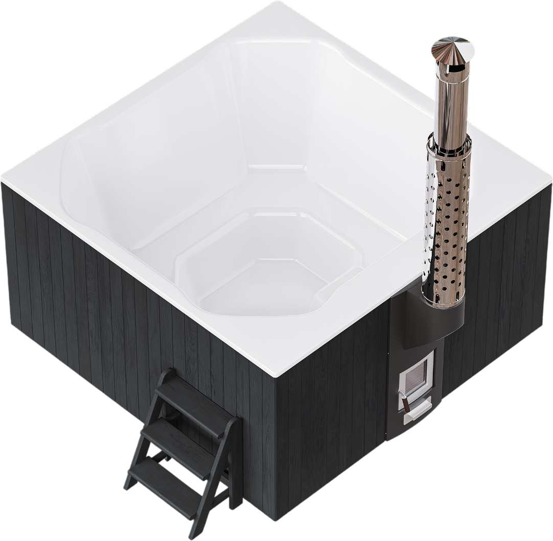 Купель Polarspa Elite Quattro термососна 200 (графит, с аэромассажем, хромотерапией и утеплением композитной чаши)
